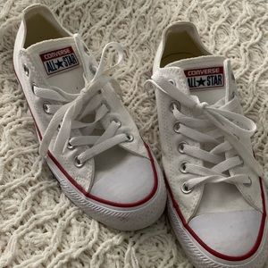 White Womens Converse-low top